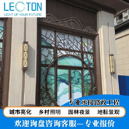 太陽能戶外壁燈新中式防水庭院大門燈室外別墅花園院子門柱外墻燈
