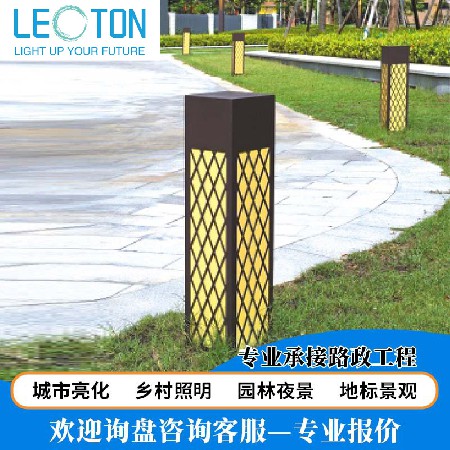 新中式柱頭燈別墅公園庭院燈戶外花園防水方柱草地?zé)艟皡^(qū)柱頭燈
